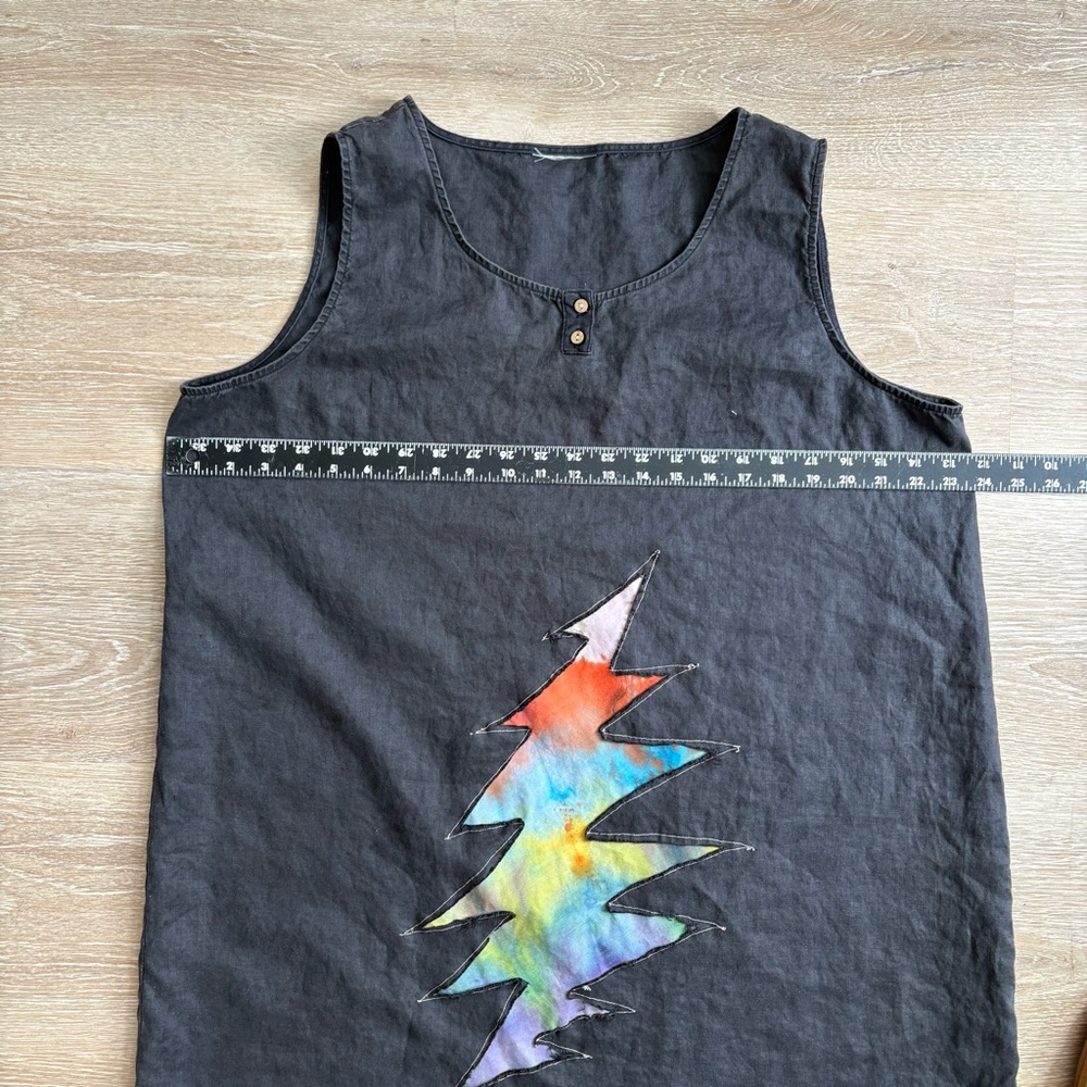 Grateful Dead Upcycled Linen Dress - Picture 6 of 9